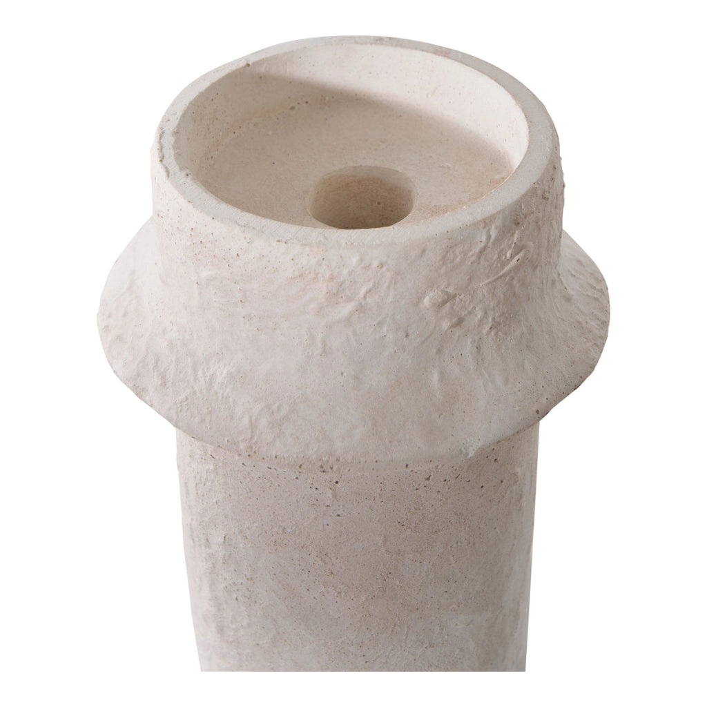 Portacandela Noah, Bianco, Cemento, 10,6x10,8x8,2 cm