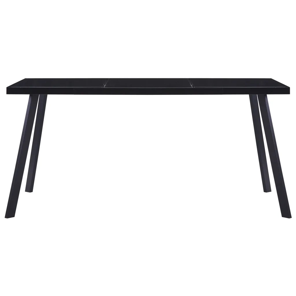Tavolo da Pranzo Nero 180x90x75 cm in Vetro Temperatocod mxl 129417