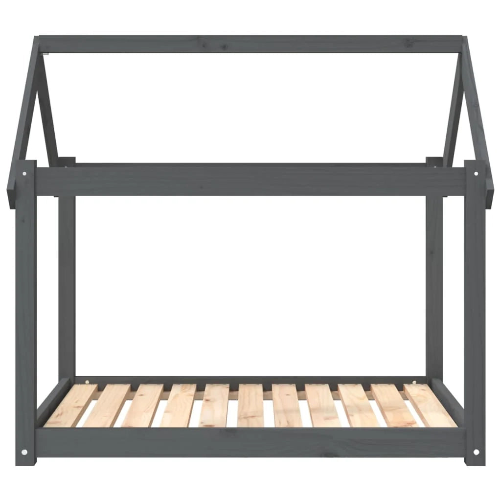 Divano letto per cani comodo 101 x 70 x 90 cm in legno massello di pino grigio 02_0042616