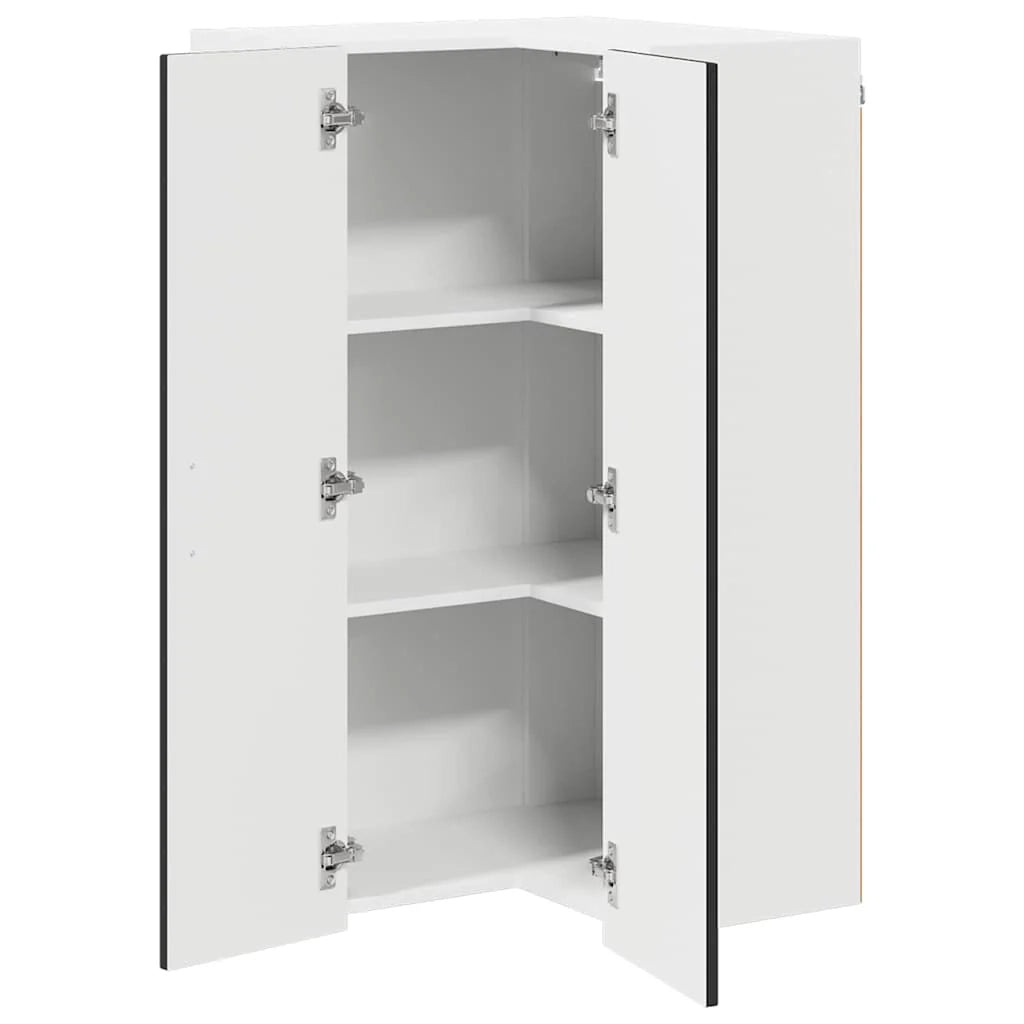 Mobile da cucina rettangolare moderno 57 x 57 x 100 cm stile contemporaneo pratico in legno composito nero 02_0054172