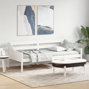 Dormeuse senza Materasso Bianca 90x200 cm Legno Massello Pino 842831