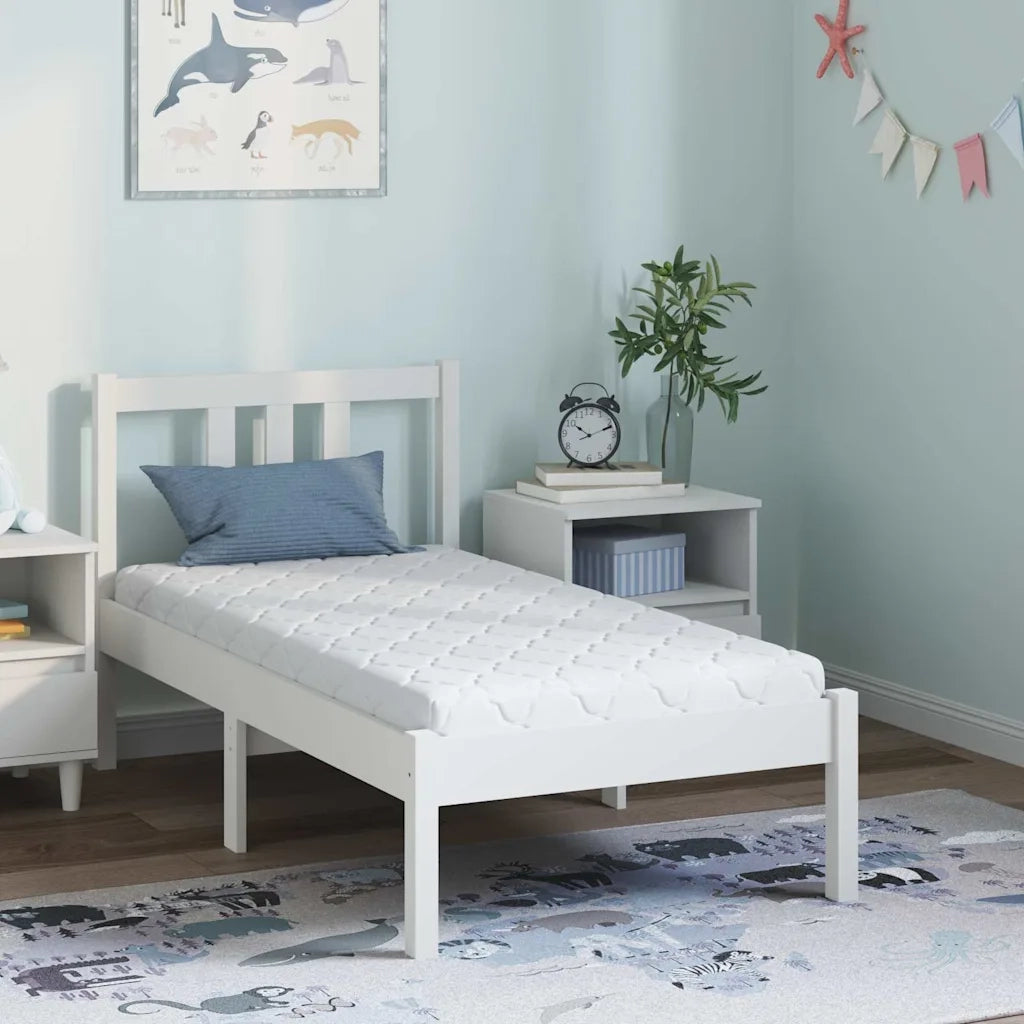Materasso Bianco 70 x 140 cm Tessuto Jacquard