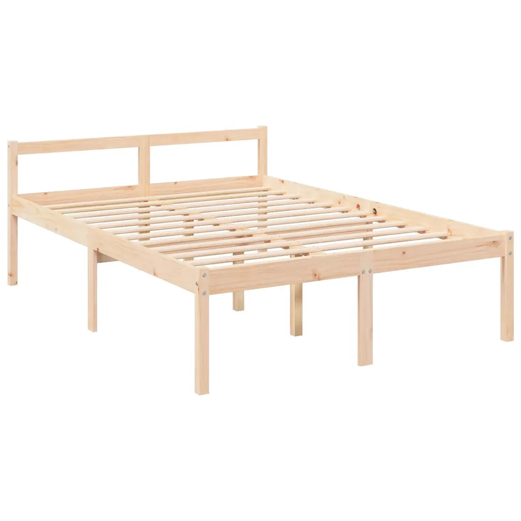 Letto per Anziani 135x190 cm Double in Legno Massello di Pino 810589