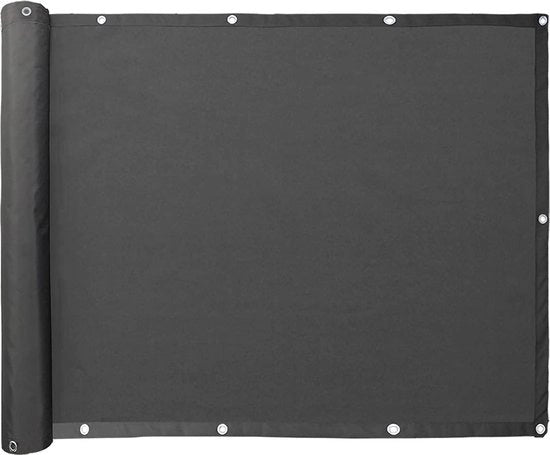 Schermo per balcone, Protezione visiva, Tensioni per balcone, 0,75 x 3 m, Protezione UV, Protezione visiva per balcone, Impermeabile poliestere, per balcone, Esterno giardino, colore antracite