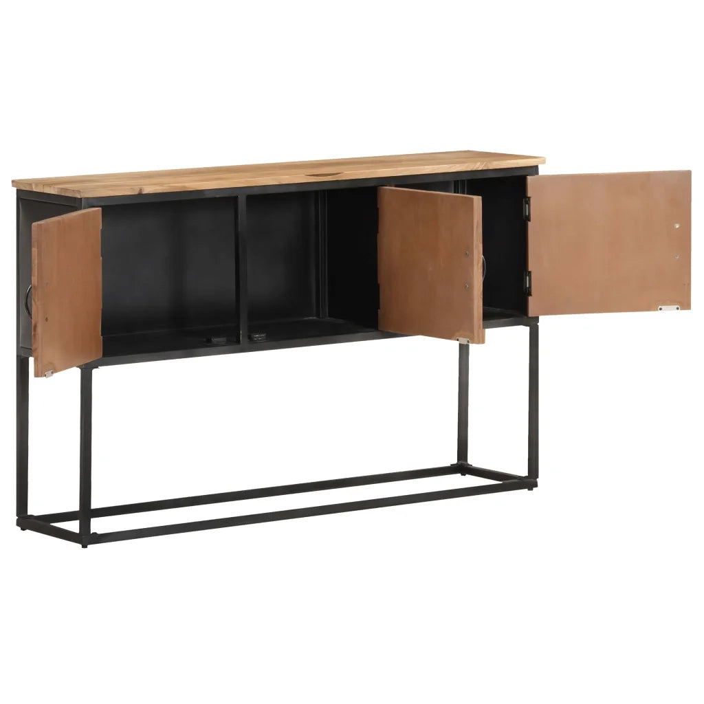 Credenza 120x30x75 cm in Legno Massello di Acacia cod mxl 26089