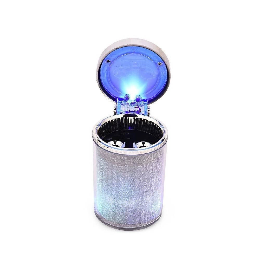 Trade Shop - Posacenere Auto Luce Led Portacenere Ht-068 Barattolo Ufficio Casa Portatile -
