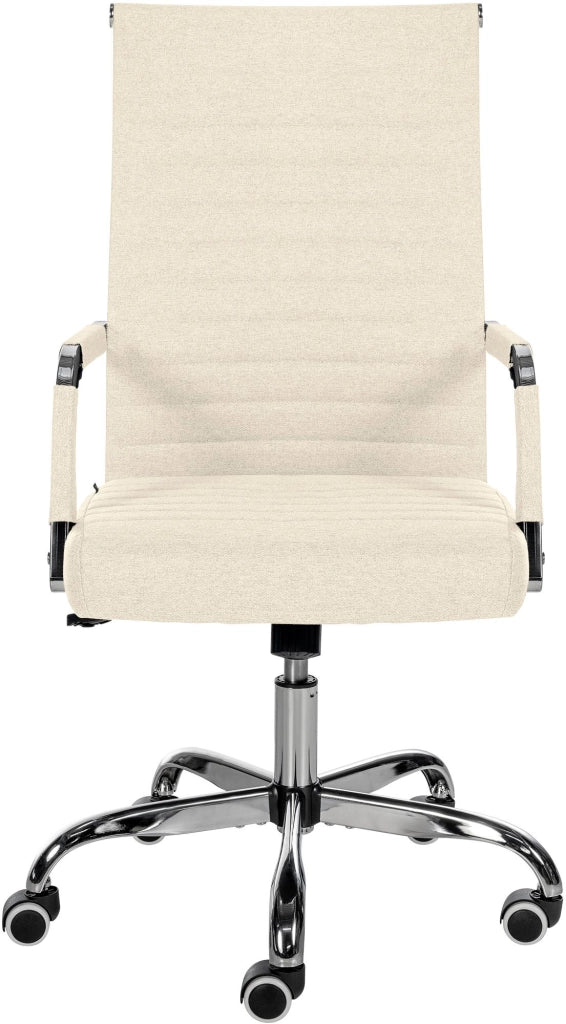 Sedia Da ufficio Amadora crema,Tessuto