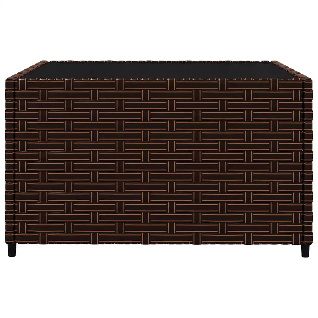 Set Mobili da Giardino 3 pz con Cuscini in Polyrattan Marrone CFW9585592