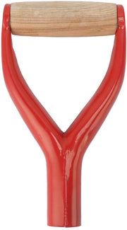 Manico da scopa a Y con manico di quercia - Manubrio di sostituzione in acciaio - Tuo - 23 cm di lunghezza - 12 cm di larghezza