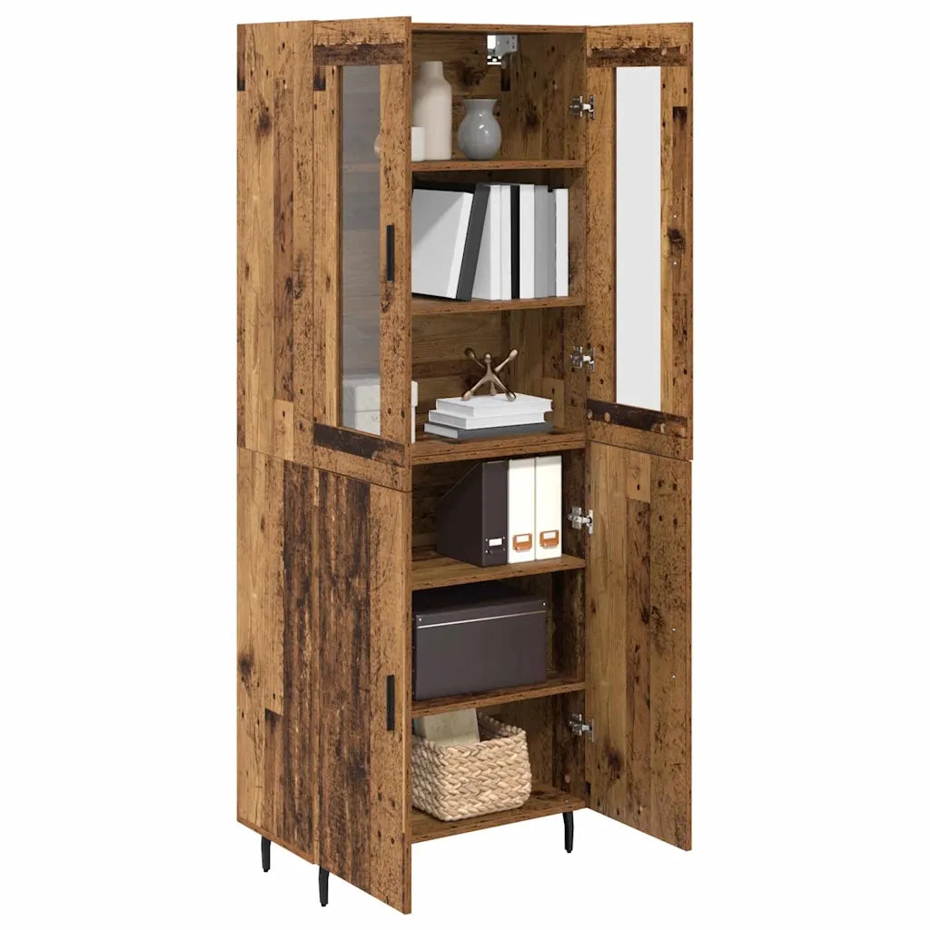 Credenza 2 pz | Madia | Buffet da pranzo | Armadio da pranzo Legno vecchio Legno multistrato