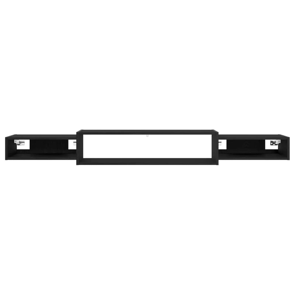 Mobile TV da Parete A parete Rovere Nero 180 x 28 x 21 cm 8006006