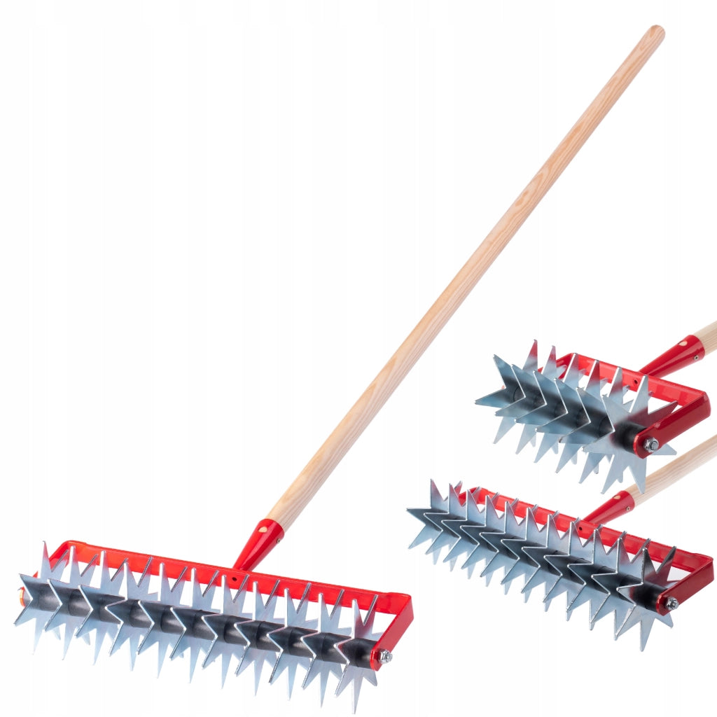 KADAX Coltivatore manuale per la lavorazione del terreno, arieggiatore da giardino, 145 cm, rotativo
