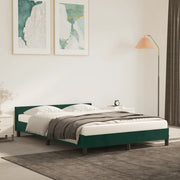 Giroletto senza Materasso Verde Scuro 140x200 cm in Velluto 347576
