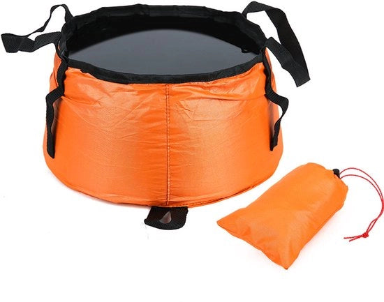 Bacino multifunzionale pieghevole, secchio pieghevole leggero, secchio pieghevole trasportabile, per viaggi, campeggi, ostelli, alberghi, lavare il viso, lavare i piedi, lavanderia, lavaggio, pesca, escursioni, colore arancione