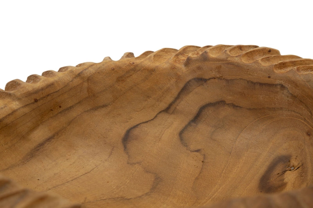 Svuotatasche Garit Ø32x11 cm in Teak Riciclato