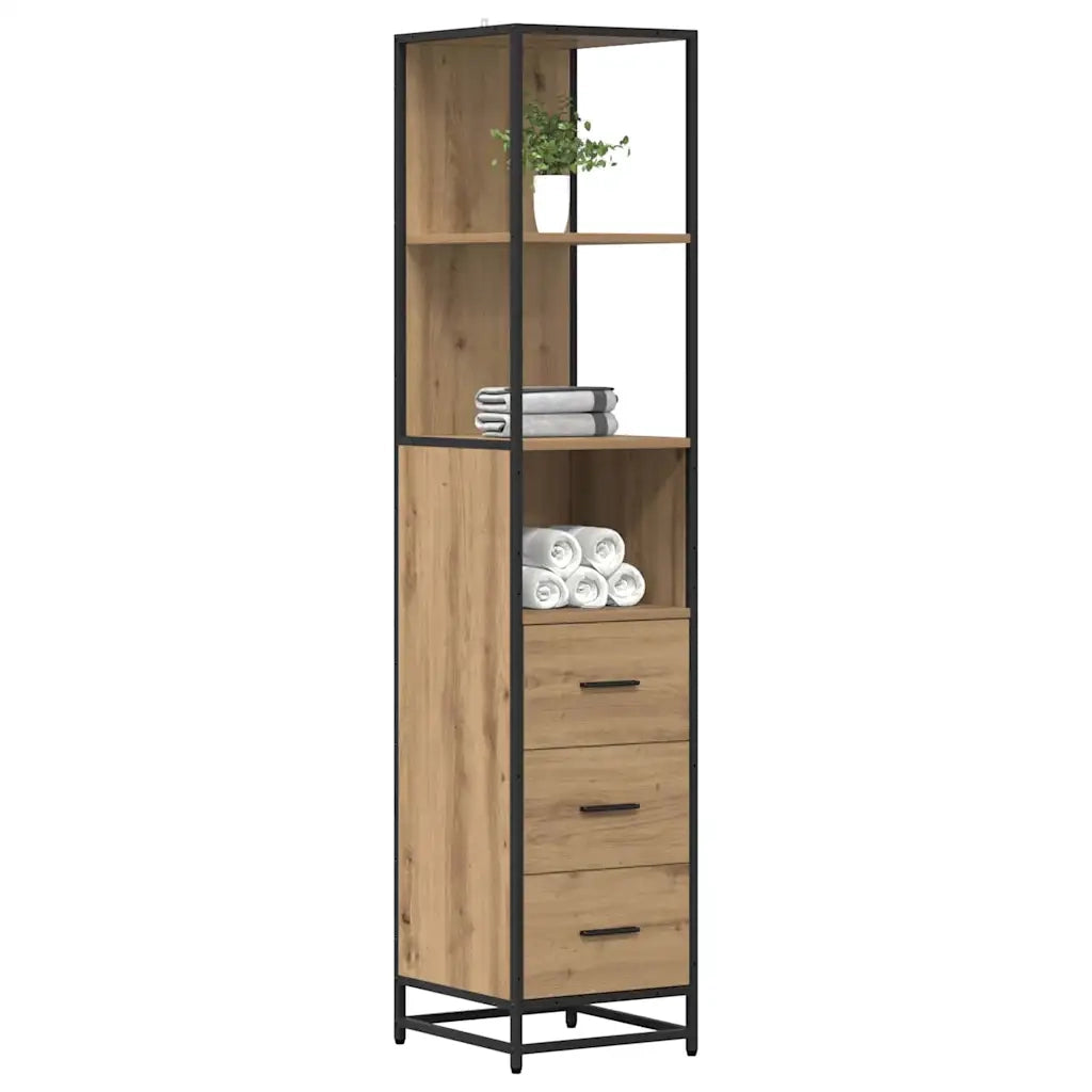 Set di mobili per il bagno con cassetto Rovere artigianale 883599