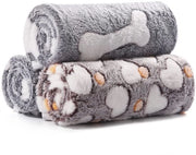 Coperta per Cani/Kittens - 3 pezzi - Misura L: 104 x 76 cm - Fleece morbido e asciugabile - Ideale per Cani/Kittens - Comfortevole e Calda