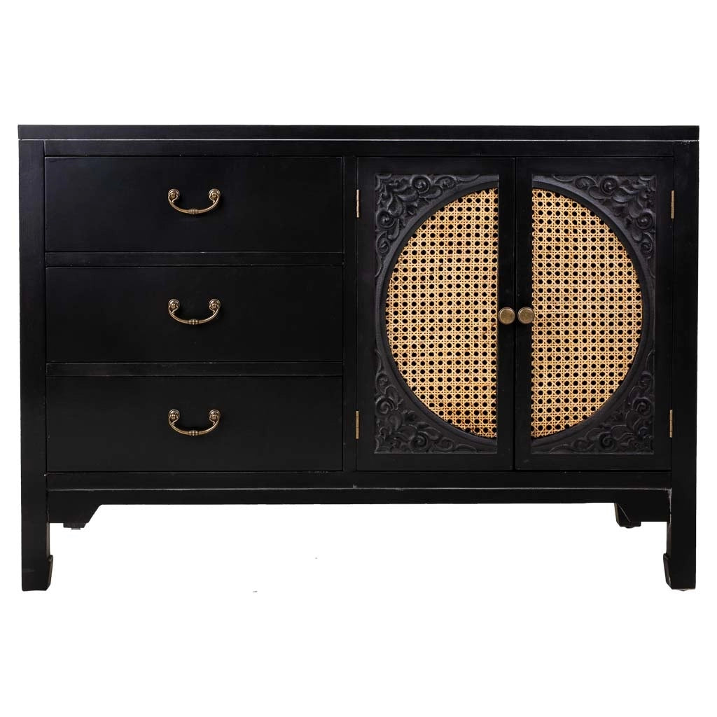 Credenza in legno nero 106x36x73