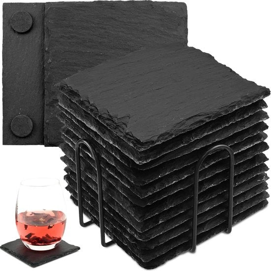 12 pezzi di piedini per tavolo in vetro con base resistente ai graffi, 10 x 10 cm, neri, con piedini quadrati per piatti e scodelle per bar, cucina e arredamento.