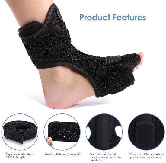 Splint per Fascite Plantare con Sfera di Massaggio con Punti Sporgenti - Adatto per Uomo e Donna - Ideale per entrambe le gambe - Per il sonno e il riposo