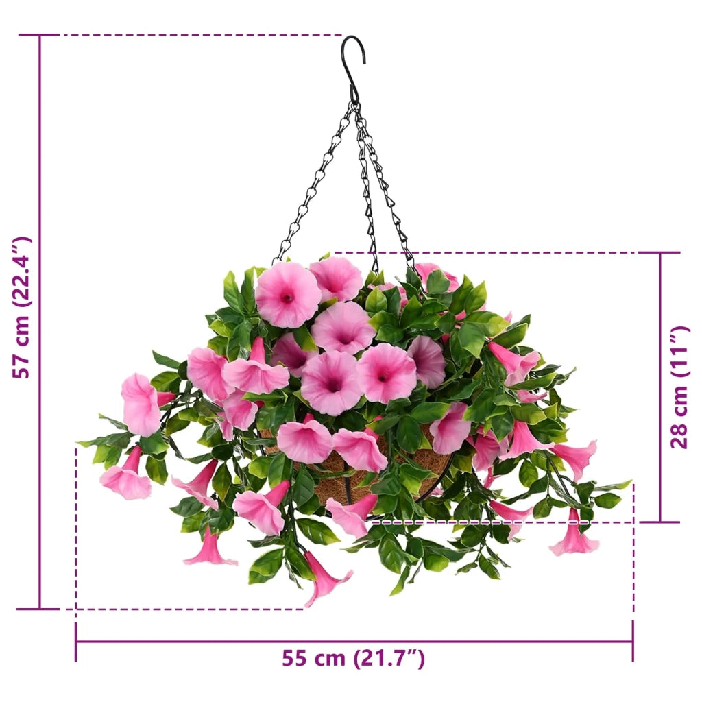 Fiori Artificiali Rosa 55 x 50 x 57 cm PE e Acciaio 42042382