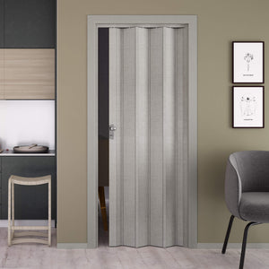 Porta a Soffietto da Interno 83x214 cm in PVC Caroline Tessuto Grigio