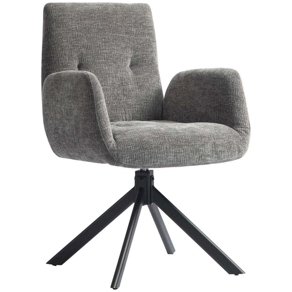 Poltrona girevole moderna imbottita ¨C zephmum ¨C grigio scuro 120 kg