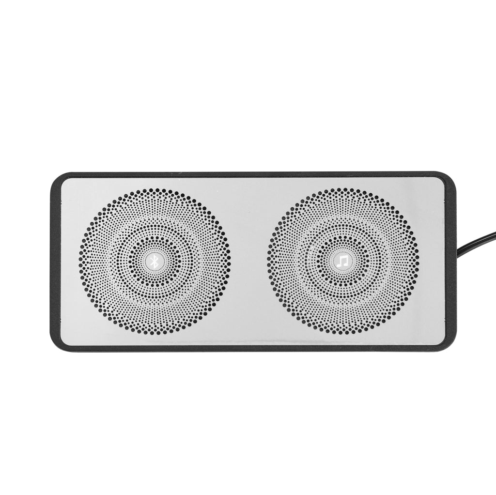 Letto 160x200 cm con Bluetooth; USB-A e USB-C; orologio elettronico e luce colorata; MDF bianco