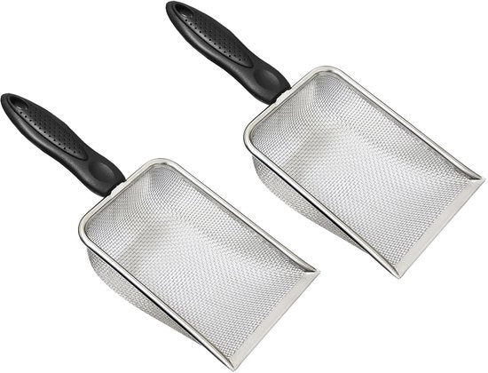 Spazzola per gatto in acciaio inossidabile con manico antiscivolo - progettazione ergonomico - profonda - facile da pulire - materiale duraturo