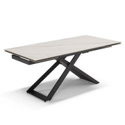 Tavolo allungabile da pranzo Marmo 180x90 HIDRA fino a 260 CM per sala da pranzo, cucina e soggiorno, design moderno con top in grès ceramico
