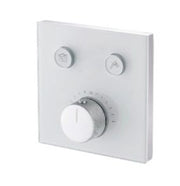 Miscelatore incasso a pulsante termostatico -2 vie bianco/vetro