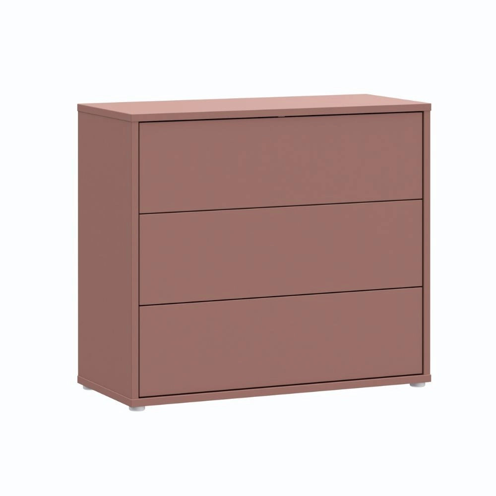 Cassettiera Medea 3 cassetti in colore terracotta
