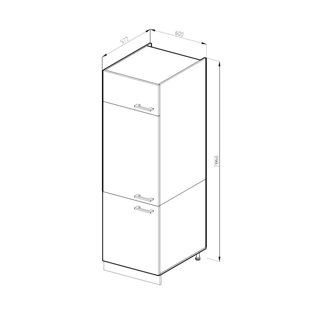 Vicco Armadio frigorifero Grigio 60 cm