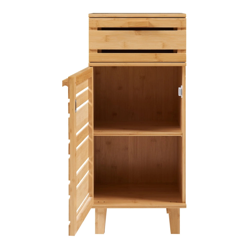 Mobiletto/scaffale da bagno in bambù naturale 75 x 33 x 30 cm 03_0008881