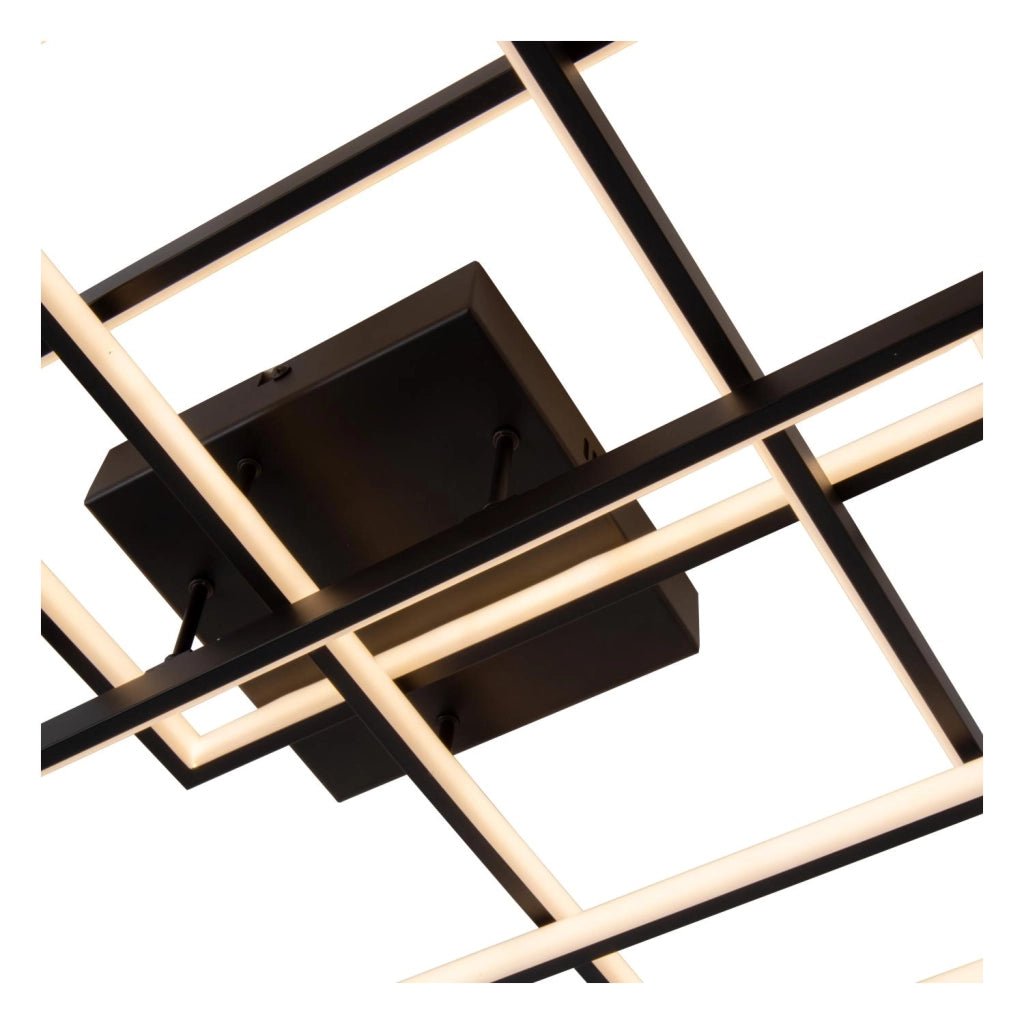 Lampada da soffitto LED nera Lucide LOKERO 60W