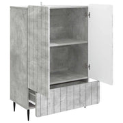 Credenza | Madia | Buffet da pranzo | Armadio da pranzo Grigio Cemento 66 x 34,5 x 97 cm Legno ingegnerizzato