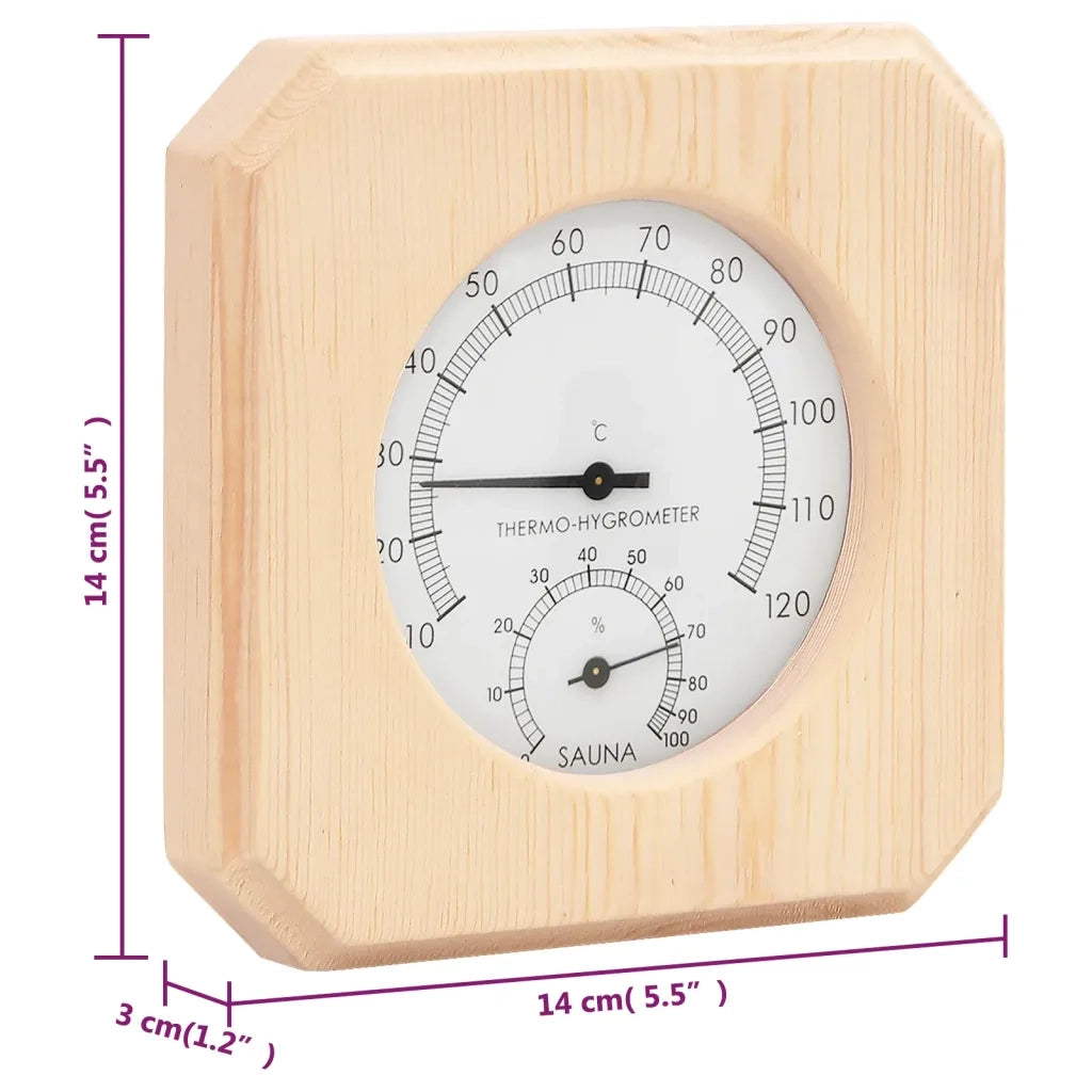 Set Timer Igrotermografo e Clessidra Sauna 2 in 1 Massello Pino CFW1038281