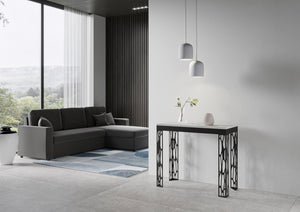 Consolle Allungabile 90-300x40x77 cm in Nobilitato Bianco