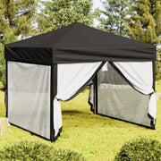 Tenda per Feste Pieghevole con Pareti Laterali-Tenda Gazebo Nero 3x3 m 861563