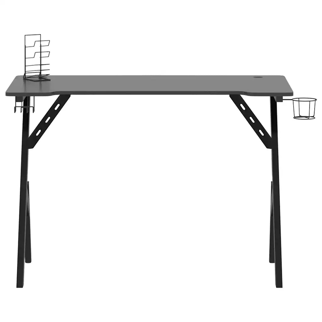 Scrivania da Gaming con Gambe a Y Nera 110x60x75 cm 325406