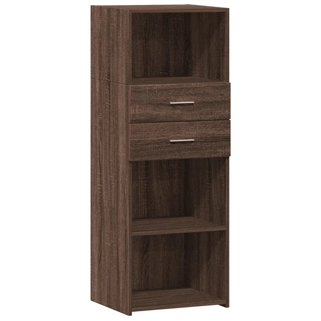 Credenza-Buffet-Armadio da cucina Rovere Marrone 45x42,5x124 cm in Legno Multistrato