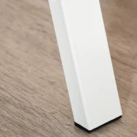 Scrivania Moderna per Camera e Ufficio a 2 Livelli, Arredamento in Legno e Metallo, 84x45x85cm, Bianco e Rovere