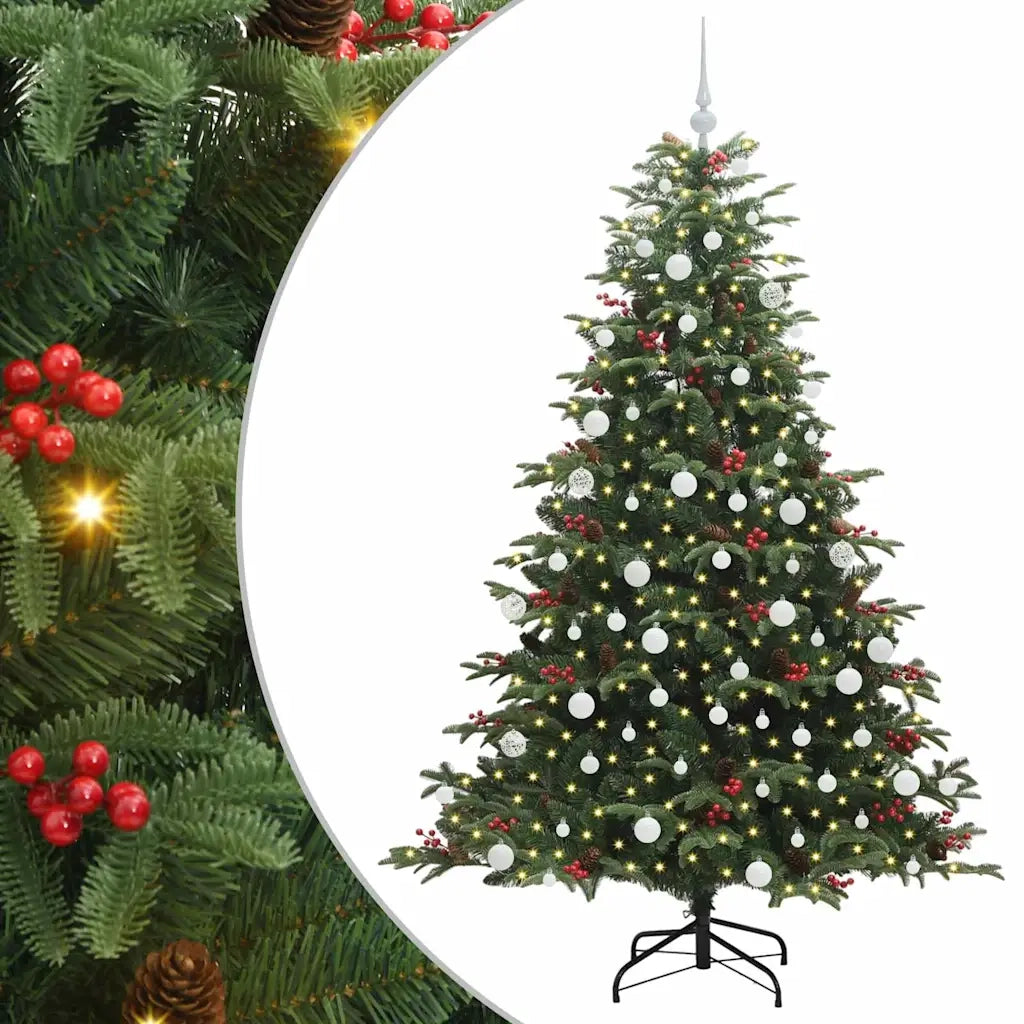 Albero di Natale artificiale con 300 LED Verde 180 cm 3395553
