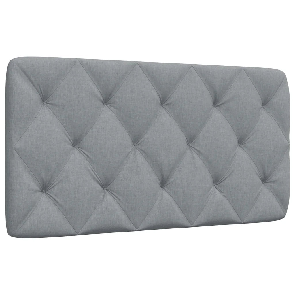 Coussin de tête de lit gris clair 100 cm tissu