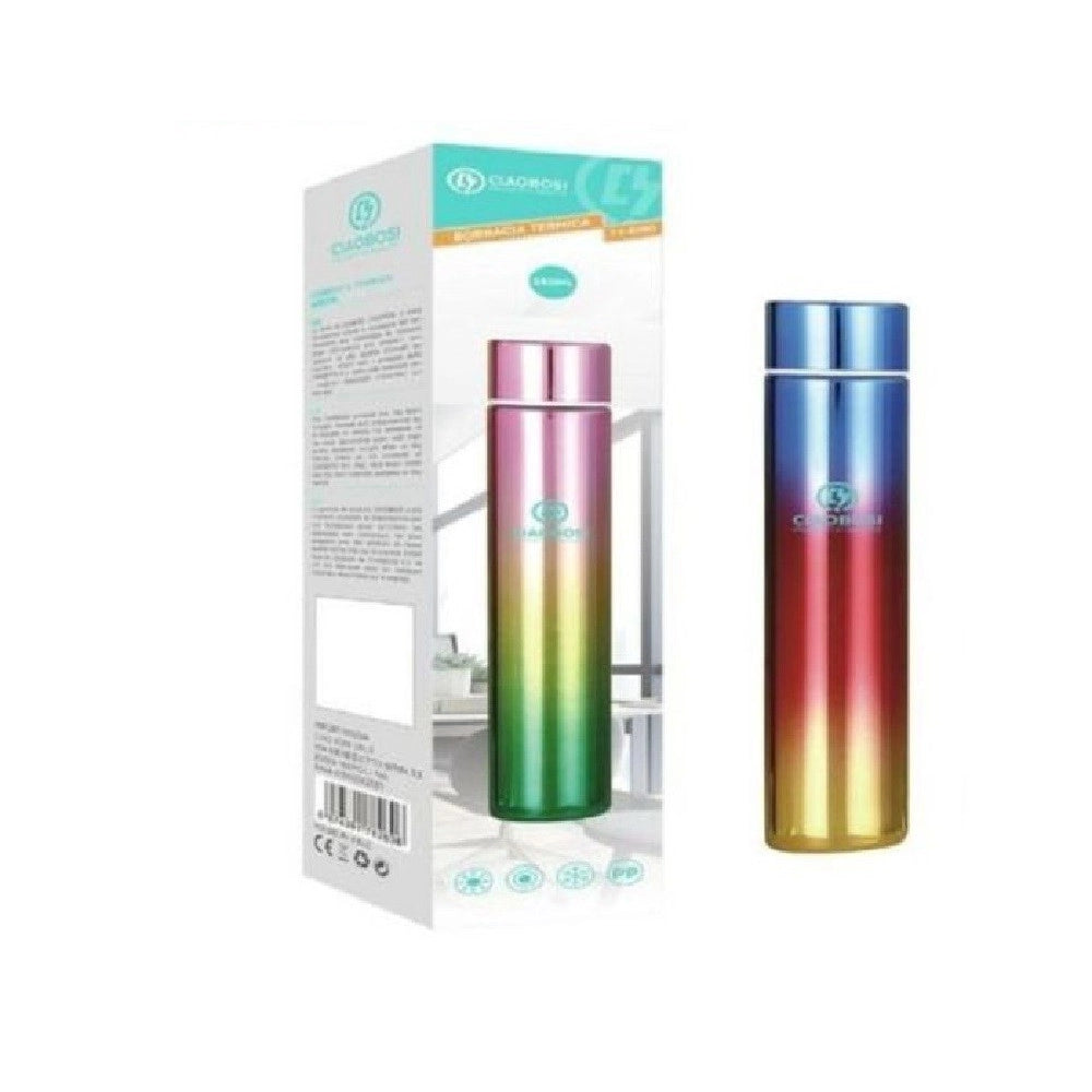 Trade Shop - Bottiglia Borraccia Termica Acciaio Thermos 280ml Porta Vivande Colorato Tx-8260 -
