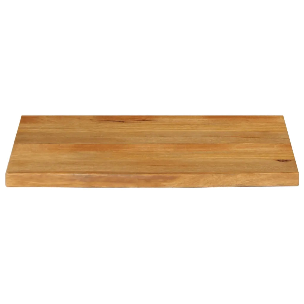 Piano Tavolo Bordi Vivi 80x60x2,5 cm in Legno Massello di Mango 370548