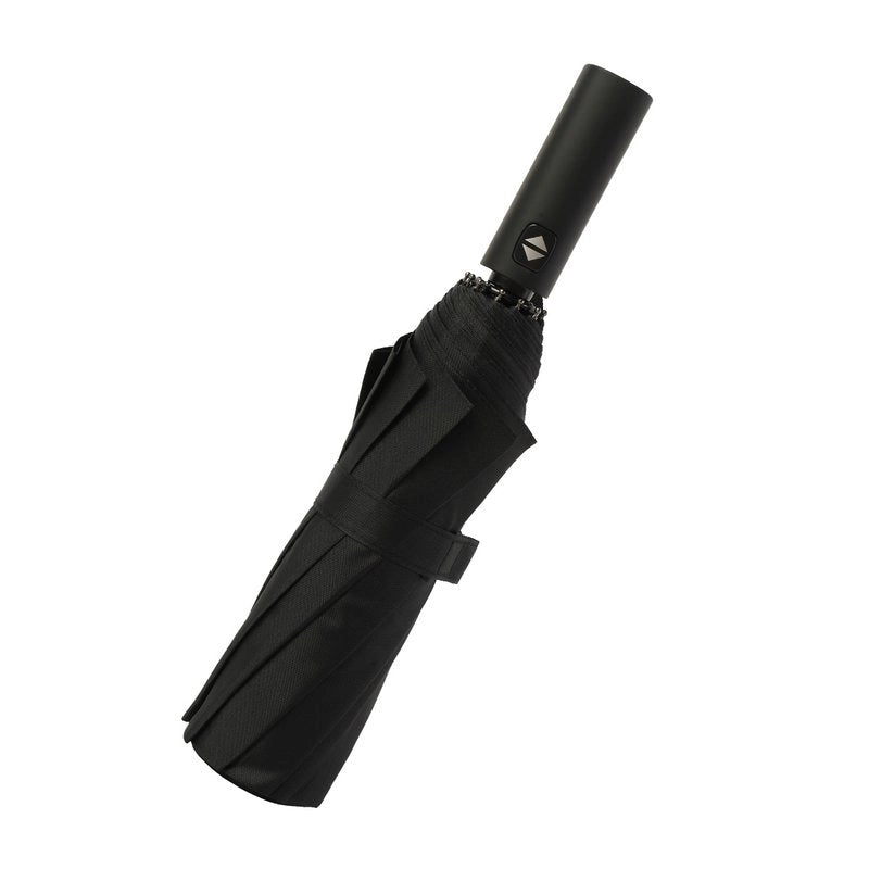 Ombrello Robusto Antivento 3 Pieghe 12 Stecche Teflon 190T 105cm Apertura e Chiusura Automatico Nero Classico