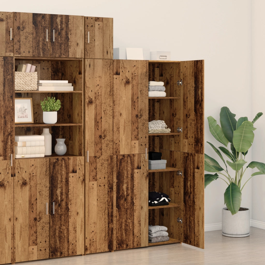 Highboard Legno Invecchiato 40x42.5x185 cm Legno ingegnerizzato