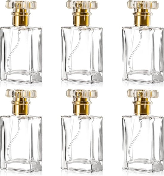 Spruzzatori di profumo in vetro da 30 ml - Spruzzatori vuoti per profumo e toner per la pelle - 6 pezzi in oro