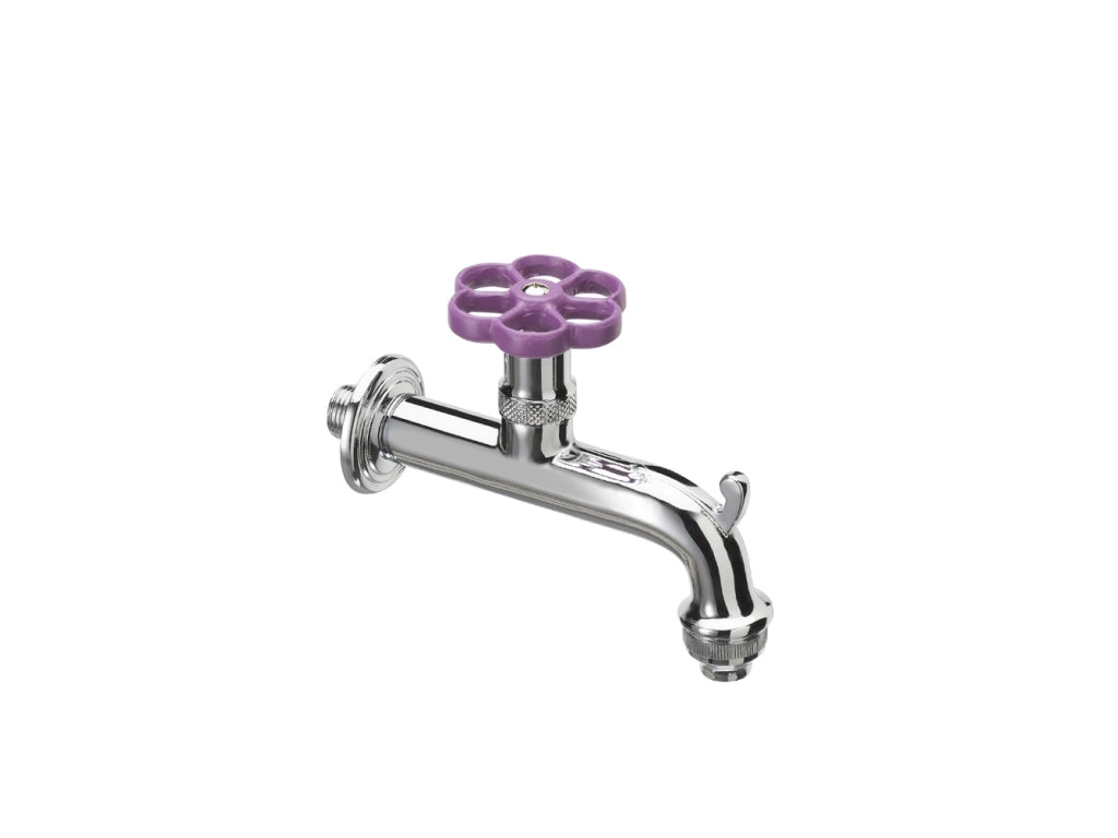 Rubinetto stile idraulico Belfer in ottone Ø 18mm Colore: Viola